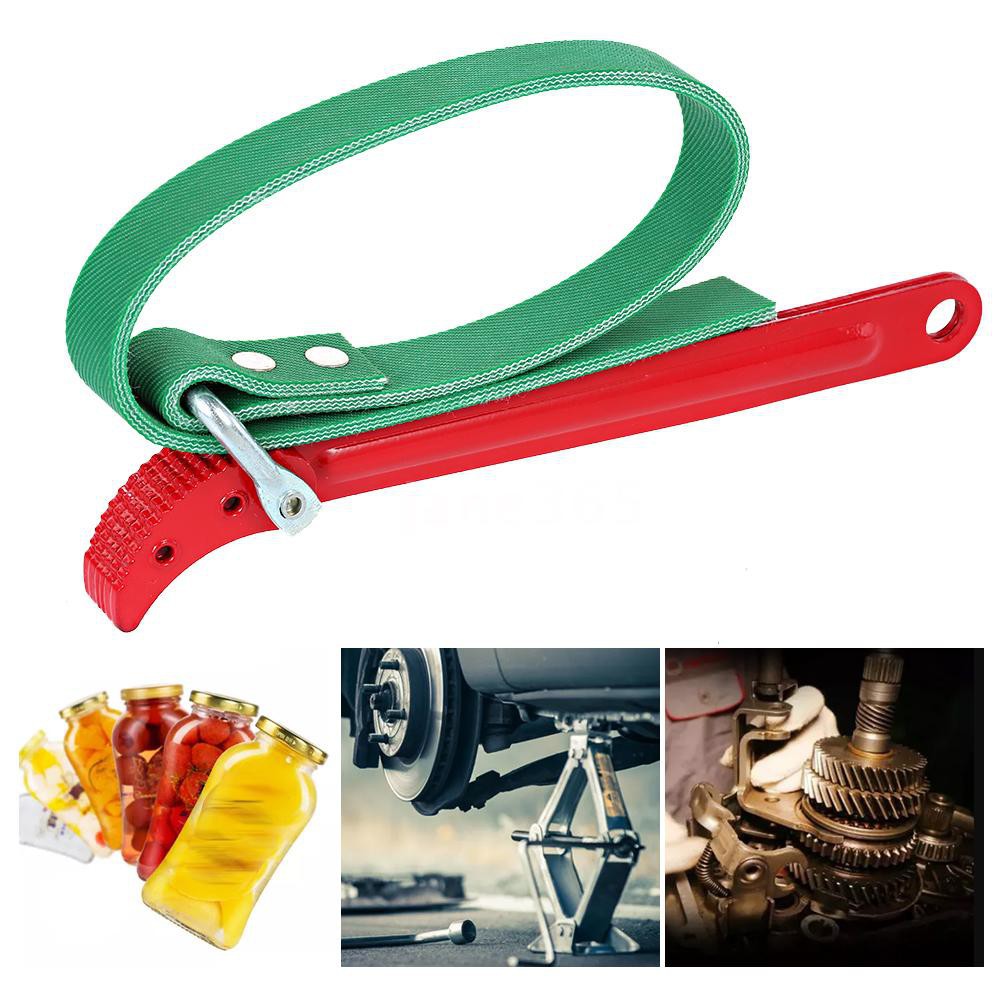 Rubber Belt Type Oil Filter Wrench Removal Universal Auto Car Repair