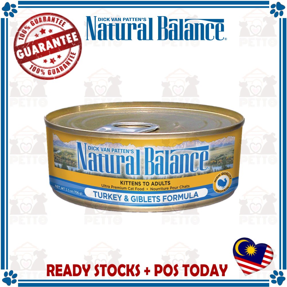 Natural Balance Turkey & Giblets Cat Canned Foods 156g (5.5oz) Shopee