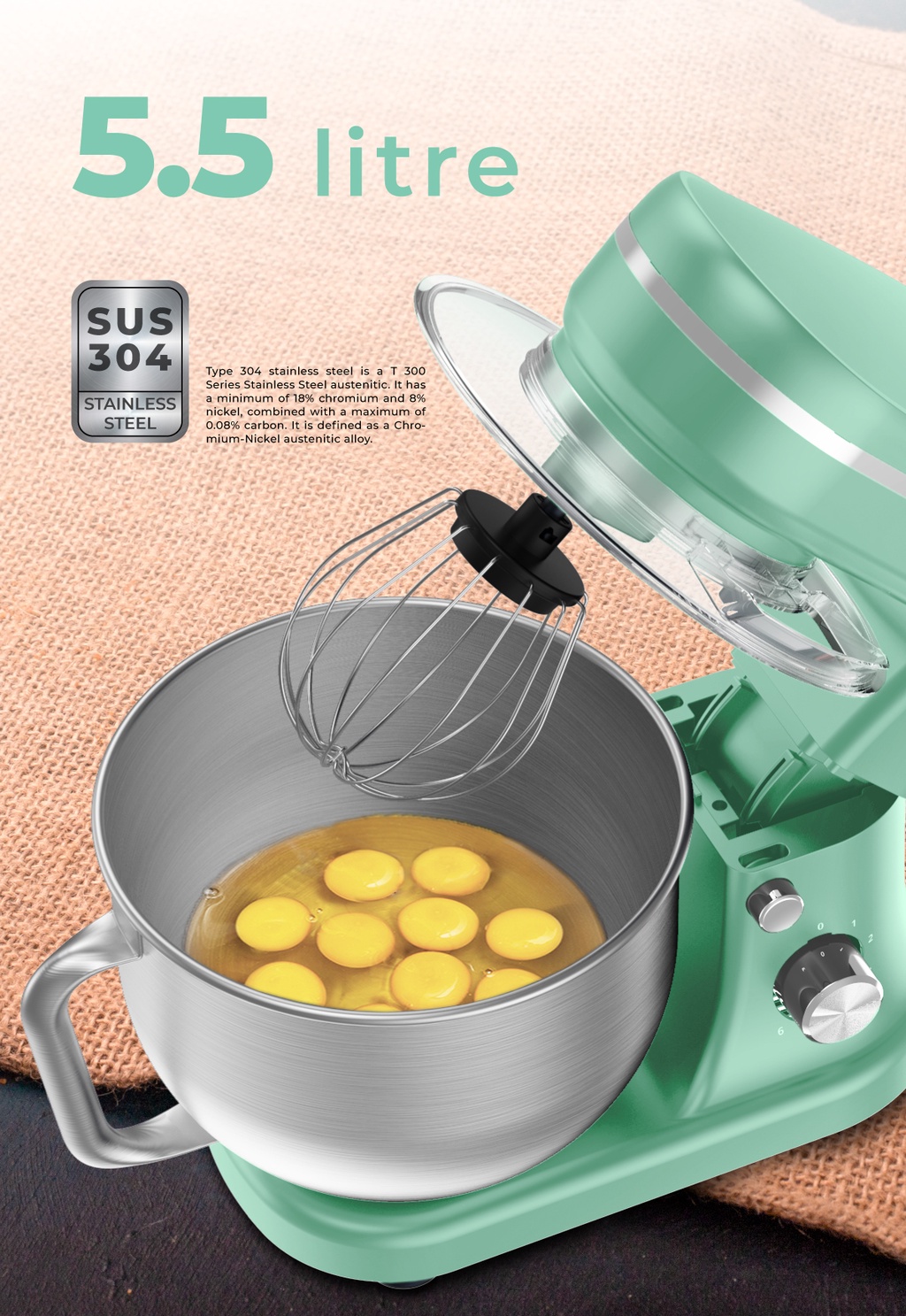PERYSMITH PS5510 STAND MIXER (MULTICOLOUR) PerySmith Malaysia