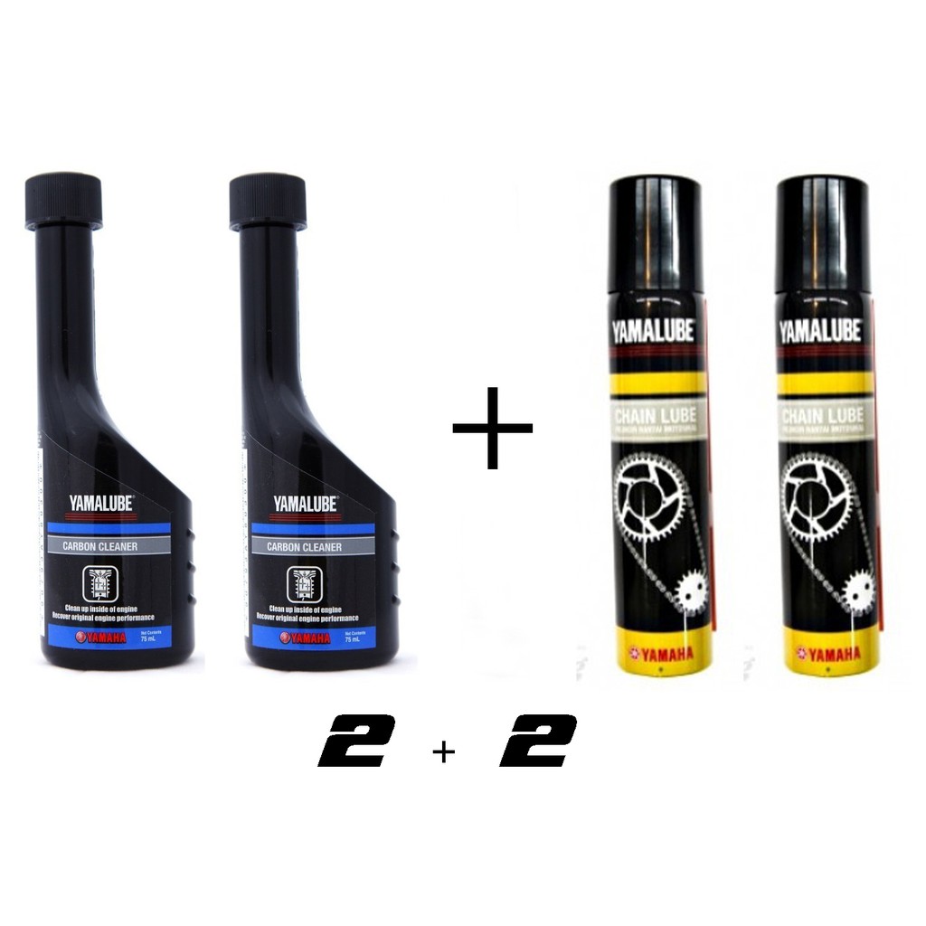 SPECIAL COMBO YAMALUBE CARBON CLEANER+CHAIN LUBE ORIGINAL PRODUCT(4