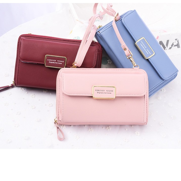 (READY STOCK) Korean Style Forever Young Long Purse With Stripe