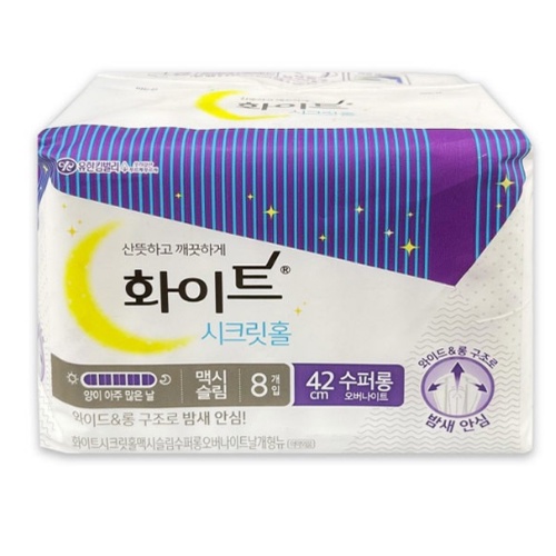 Korea Sanitary Pads Secret White Hall, maxi slim Super 8 intervention