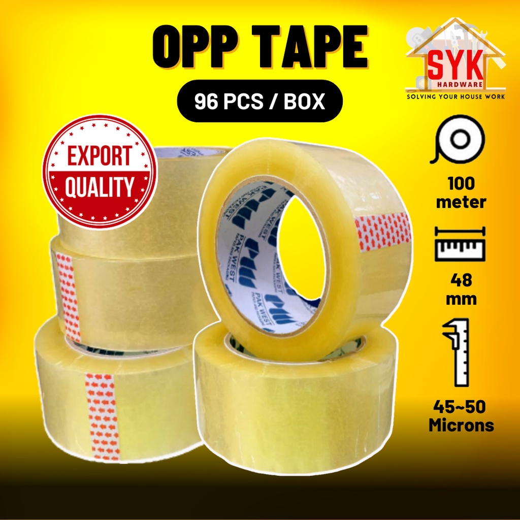 SYK OPP Tape Clear 48mmx100meter Adhesive Tape Cellophane Tape Packing