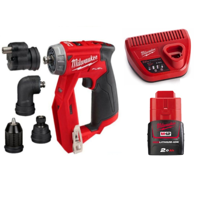 Battery Drill Cordless Driver Milwaukee M12 4 in 1 Installation Drill