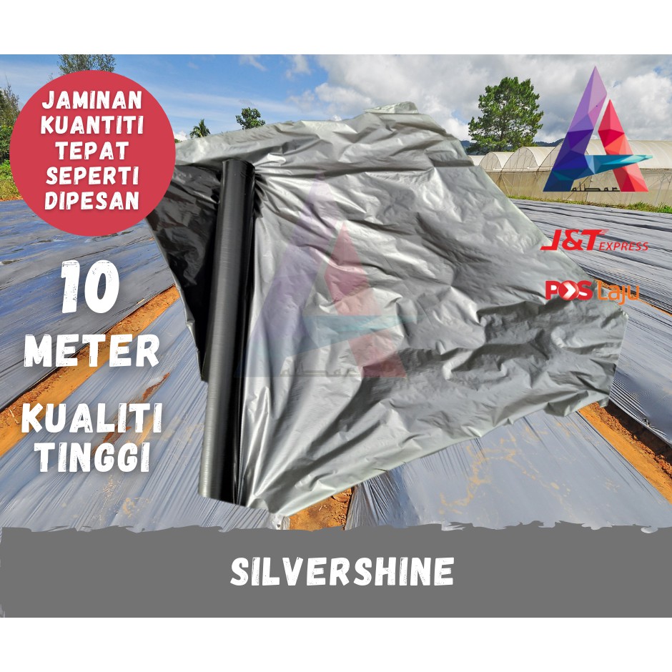 10meter/32ft plastik silvershine plastic tutup tanah