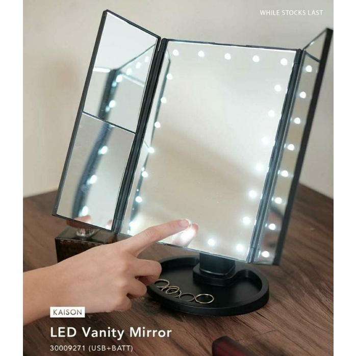 LED Mirror Kaison Black/White/Pink Ready Stock Shopee Malaysia