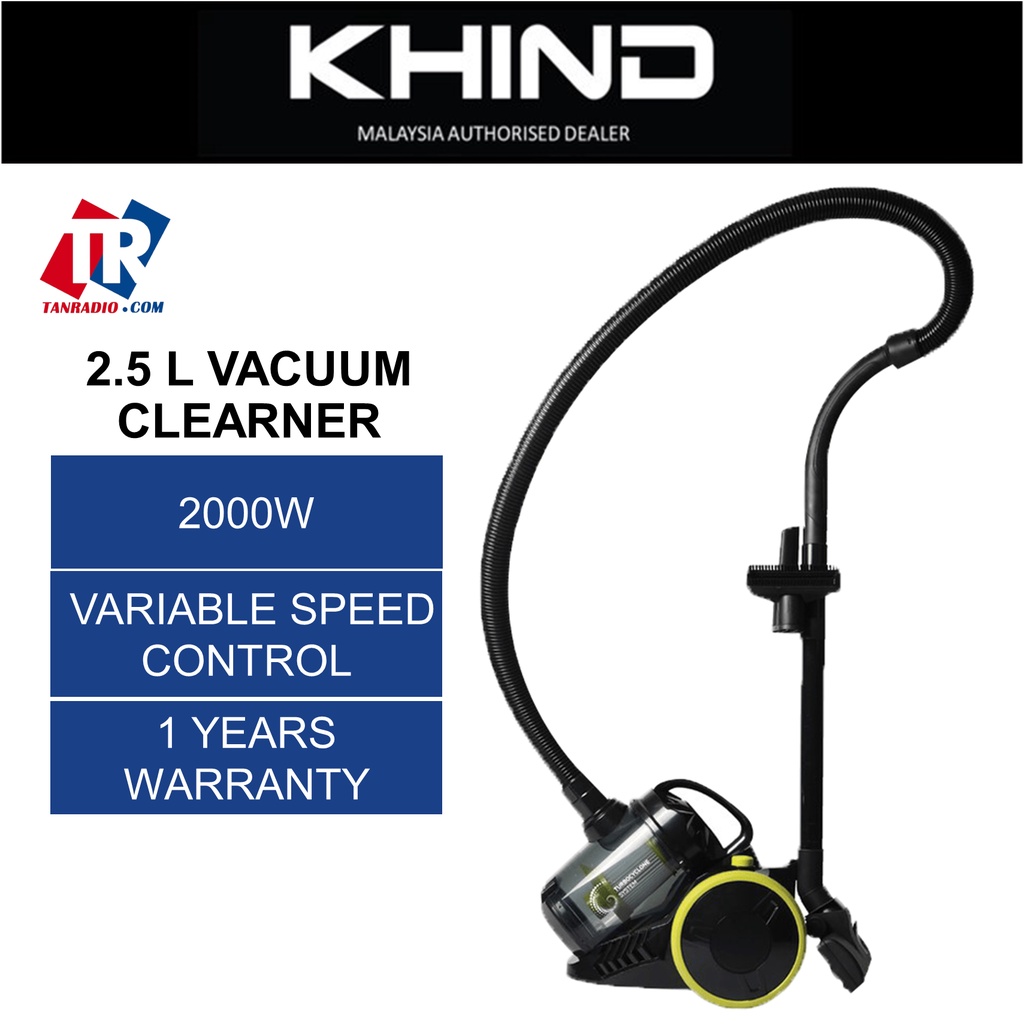 Khind Vacuum Cleaner Cyclone Technology Black KHIVC608 Shopee Malaysia