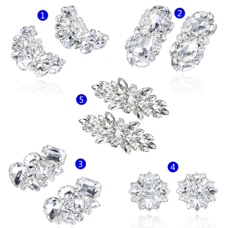 FLGO 2pcs Shoe Clip Wedding Shoes Decoration DIY Clothing Women High