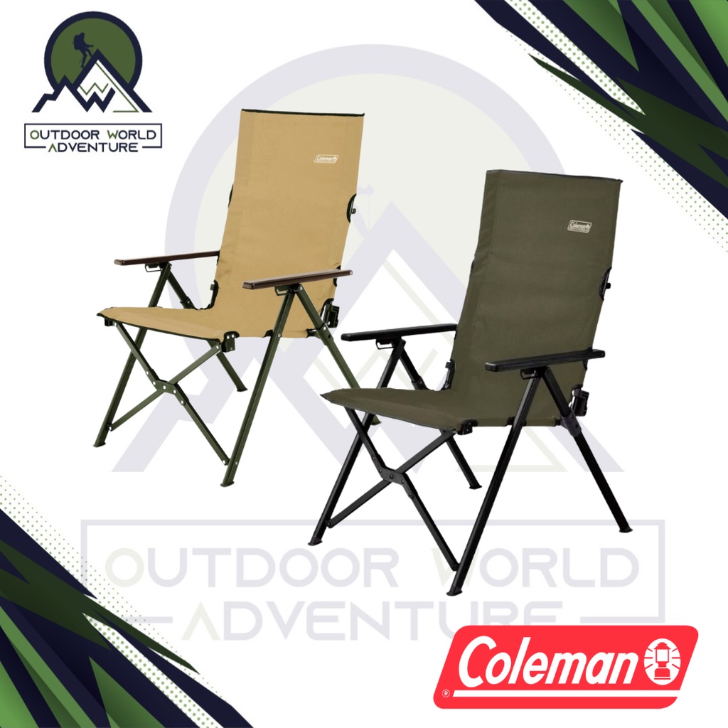 COLEMAN Camping Lay Chair 3 Level Folding Comfortable 3stage Reclining High Back Glamping