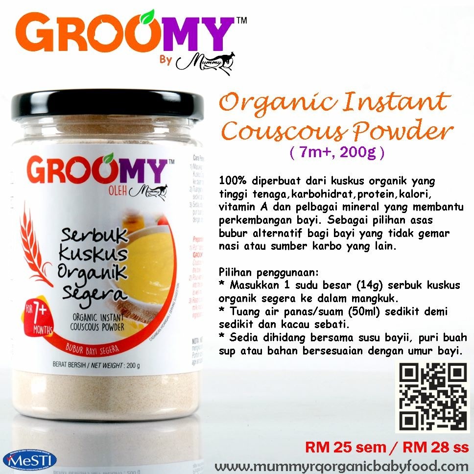 [GROOMY by MUMMYRQ] Organic Instant Couscous Powder 200g Shopee Malaysia