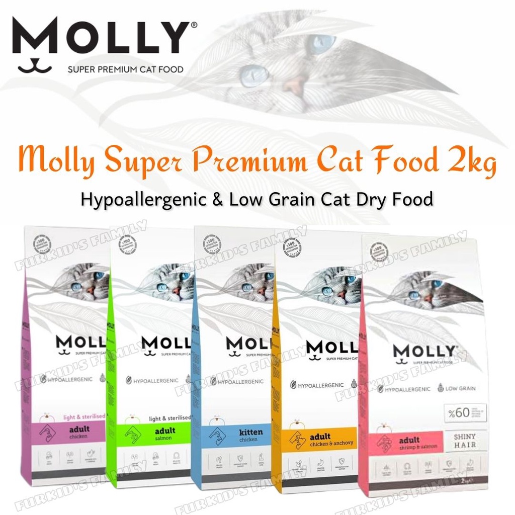 Molly Super Premium Cat Food For Adult & Kitten 2kg / Makanan Kucing
