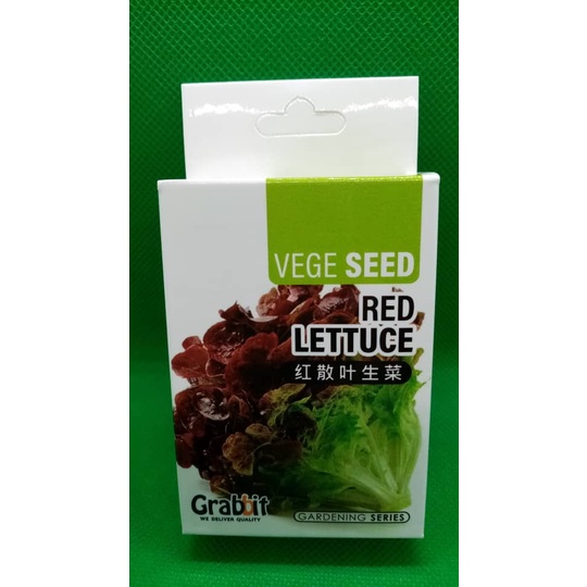 (Ready Stock) Grabbit Vege Seed Red Lettuce * +1350seeds Shopee Malaysia