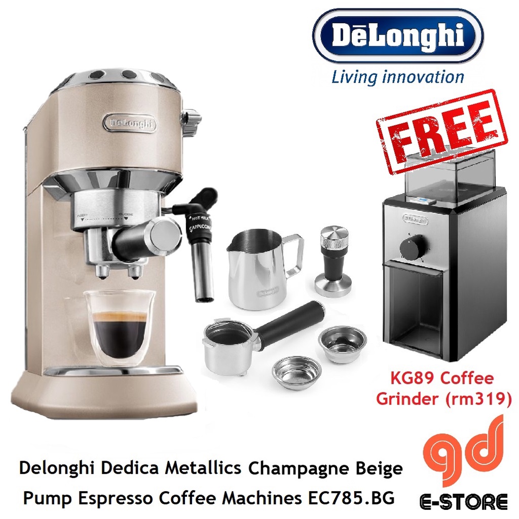 Delonghi EC785 Dedica Metallics Pump Espresso Coffee Machine EC785.AZ