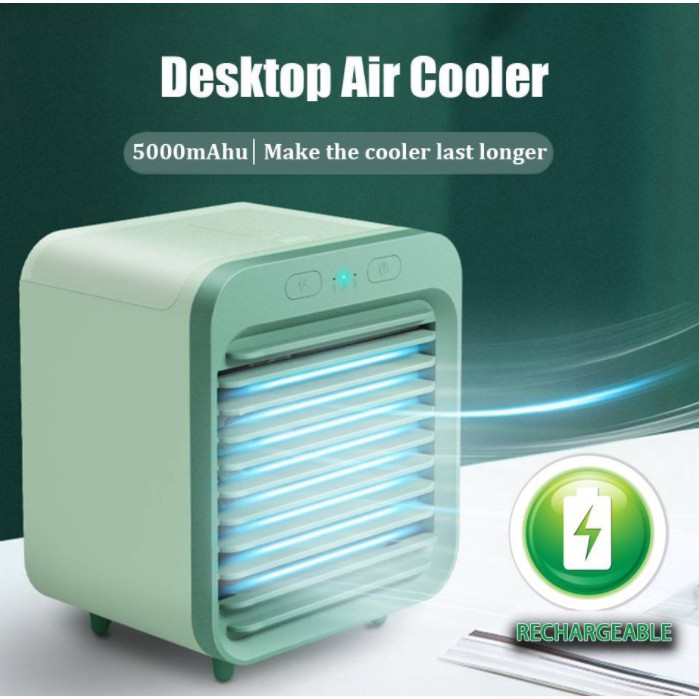 [READY STOCK]Rechargeable Air Cooler Conditioner USB Fan Mini Portable