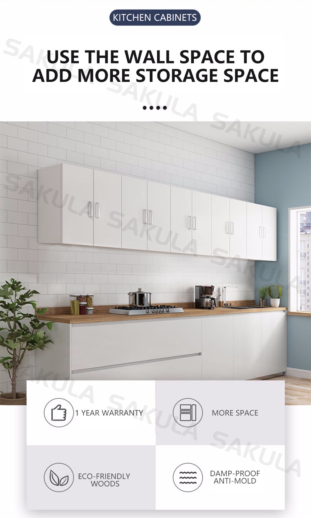 Sakula kitchen wall Bathroom Hanging Locker Top For