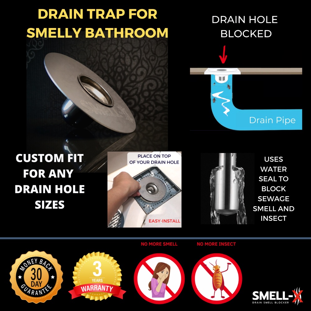 SMELLX Drain Smell Blocker 30Days Risk Free Trial Trap Odour and