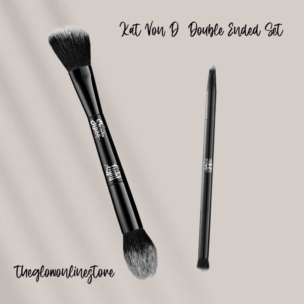 KVD double makeup brush Shade + Light Face Contour Brush and Eye