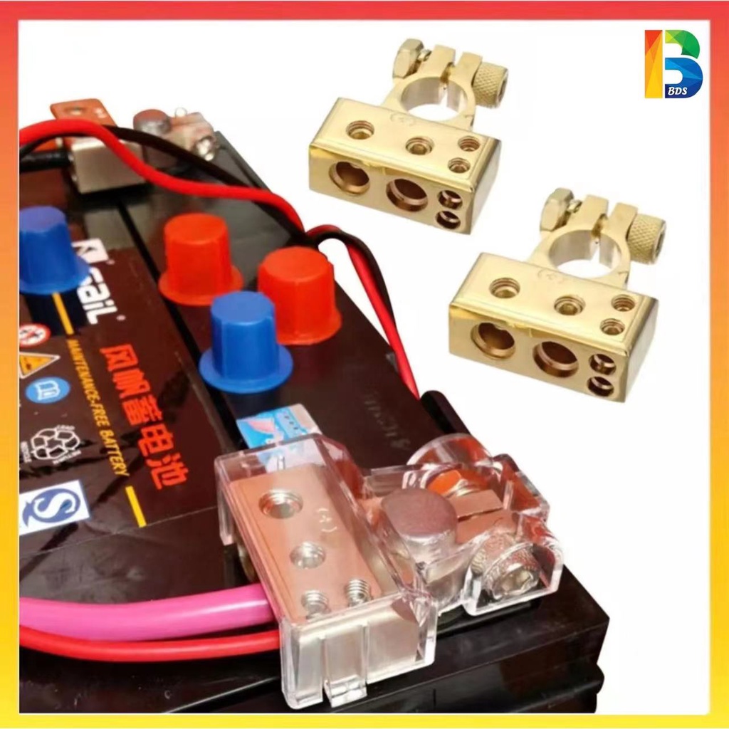 1PCS BATTERY TERMINAL Battery Head 4/8 Gauge Gold Auto Car Battery
