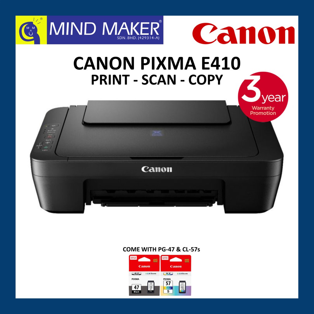 Canon Pixma Ink Efficient E410 [Black] Printer Shopee Malaysia