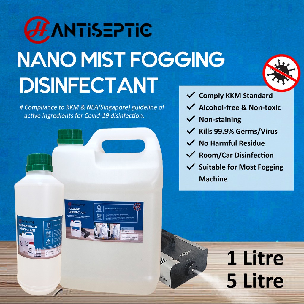 Nano Mist Fogging Disinfectant Liquid [1L 5L] KKM Compliance Lab