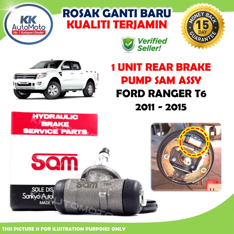 1 Biji Ford Ranger T6 Premium Rear Brake Pump Wheel Cylinder SAM Assy