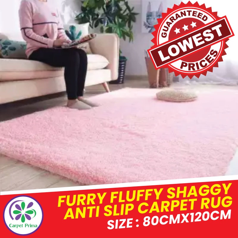 HIGH QUALITY Crazy Sale!! Shaggy Carpet Ruffle Shaggy 80 x 120cm/lembut
