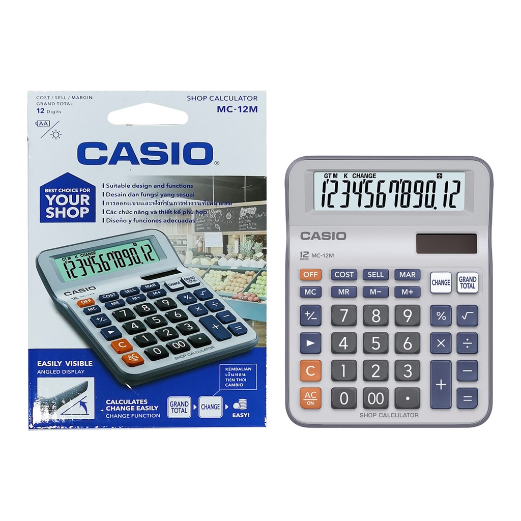 Casio Electronic Shop Calculator (MC12M) Shopee Malaysia