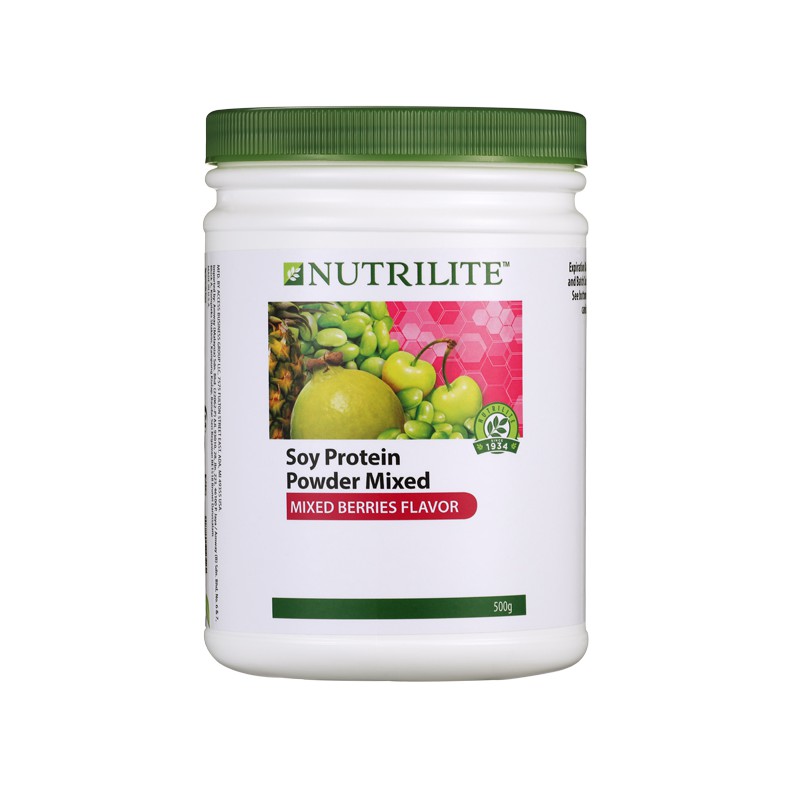NUTRILITE Soy Protein Drink Mix Mixed Berries Flavor (500g) Shopee