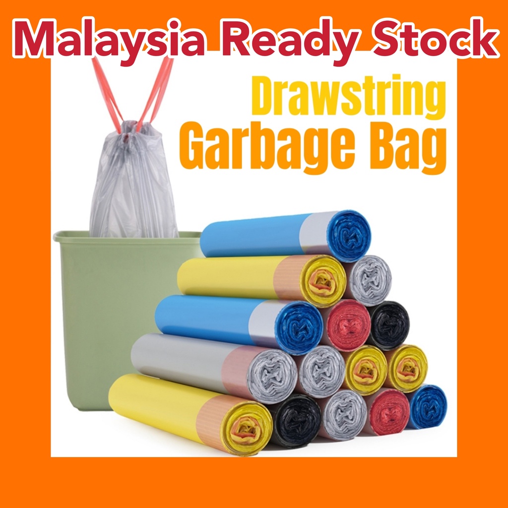 Garbage Bag With Drawstring Automatic Closing Tie On Garbage Bags