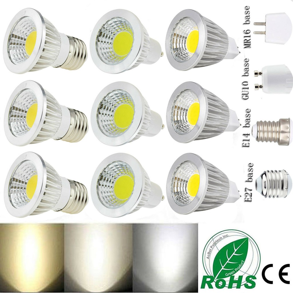 85265V Ultra Bright LED Bulb MR16/GU10/E27/E14 6W/9W/12W LED COB Spot