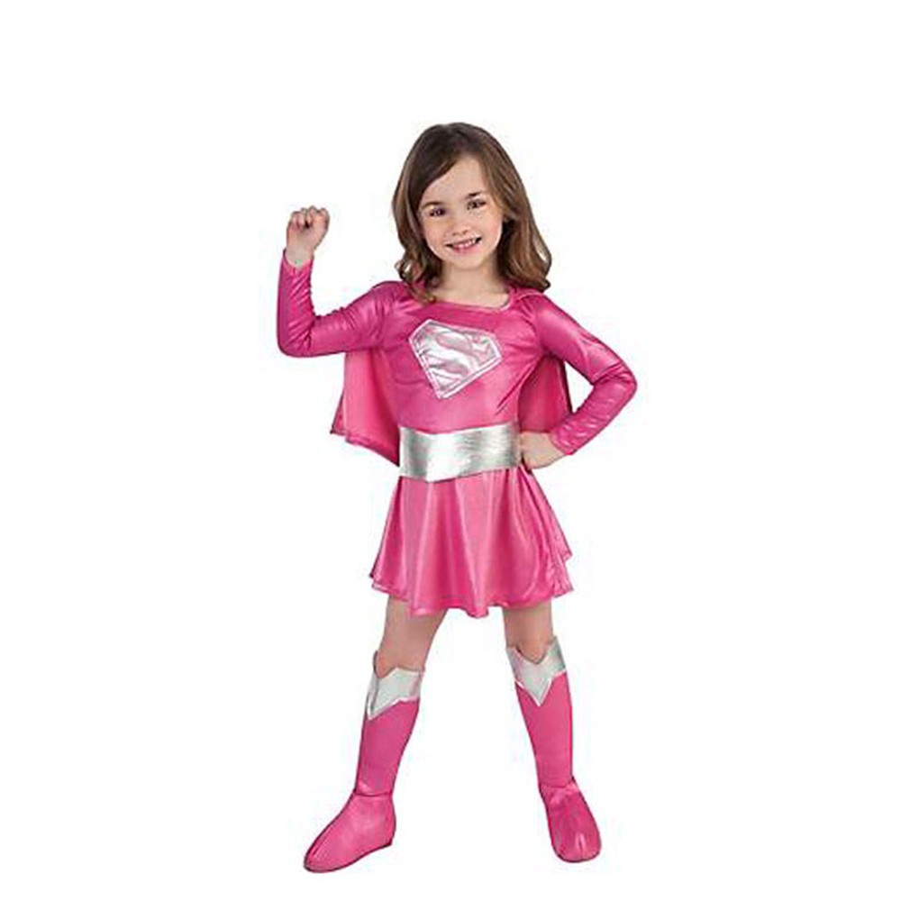 Supergirl Halloween Costume Children Kids Fantasy Dress Fantasia Wonder