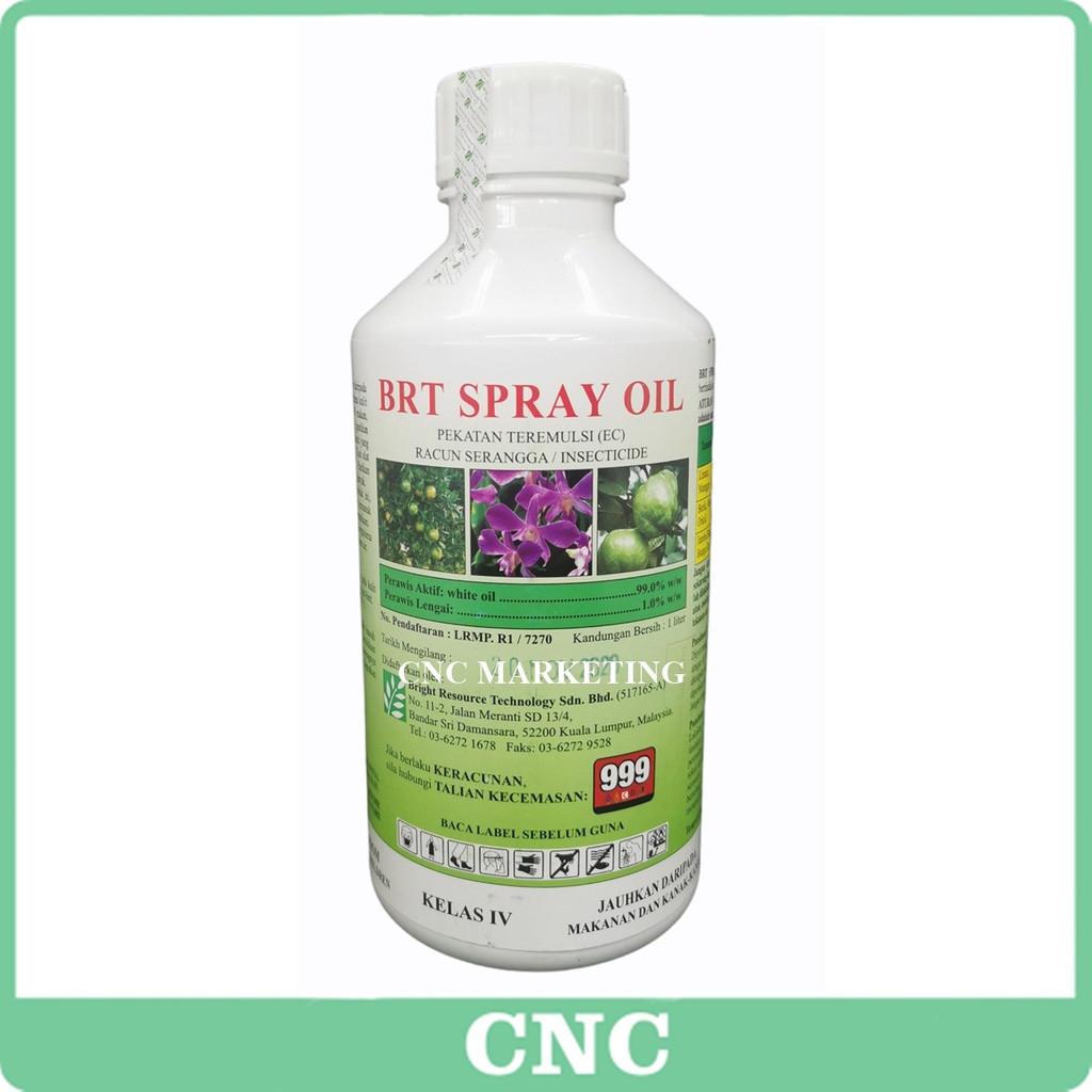 1L BRT Spray Oil agricultural white oil 99.0 Racun Koya Teritip