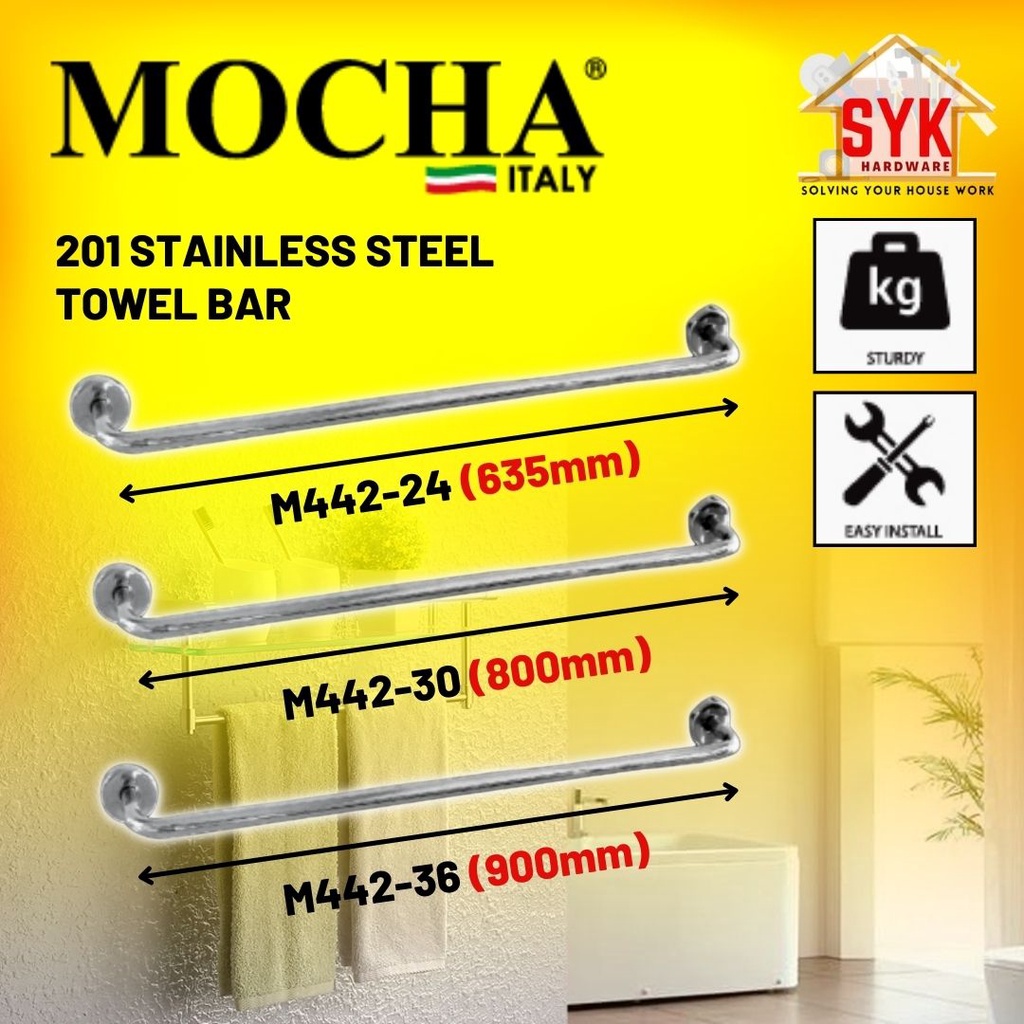 SYK Mocha Bathroom Towel Bar Rack M44224/30/36 Towel Bar Stainless