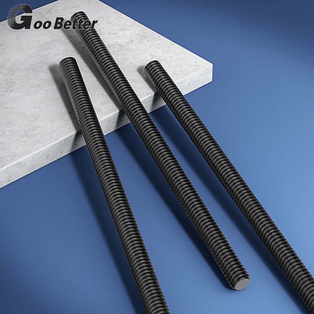 M4M24 Full Threaded Bar BrightZinc Blackened Plated Fully Thread Studding Rod Stud Shopee