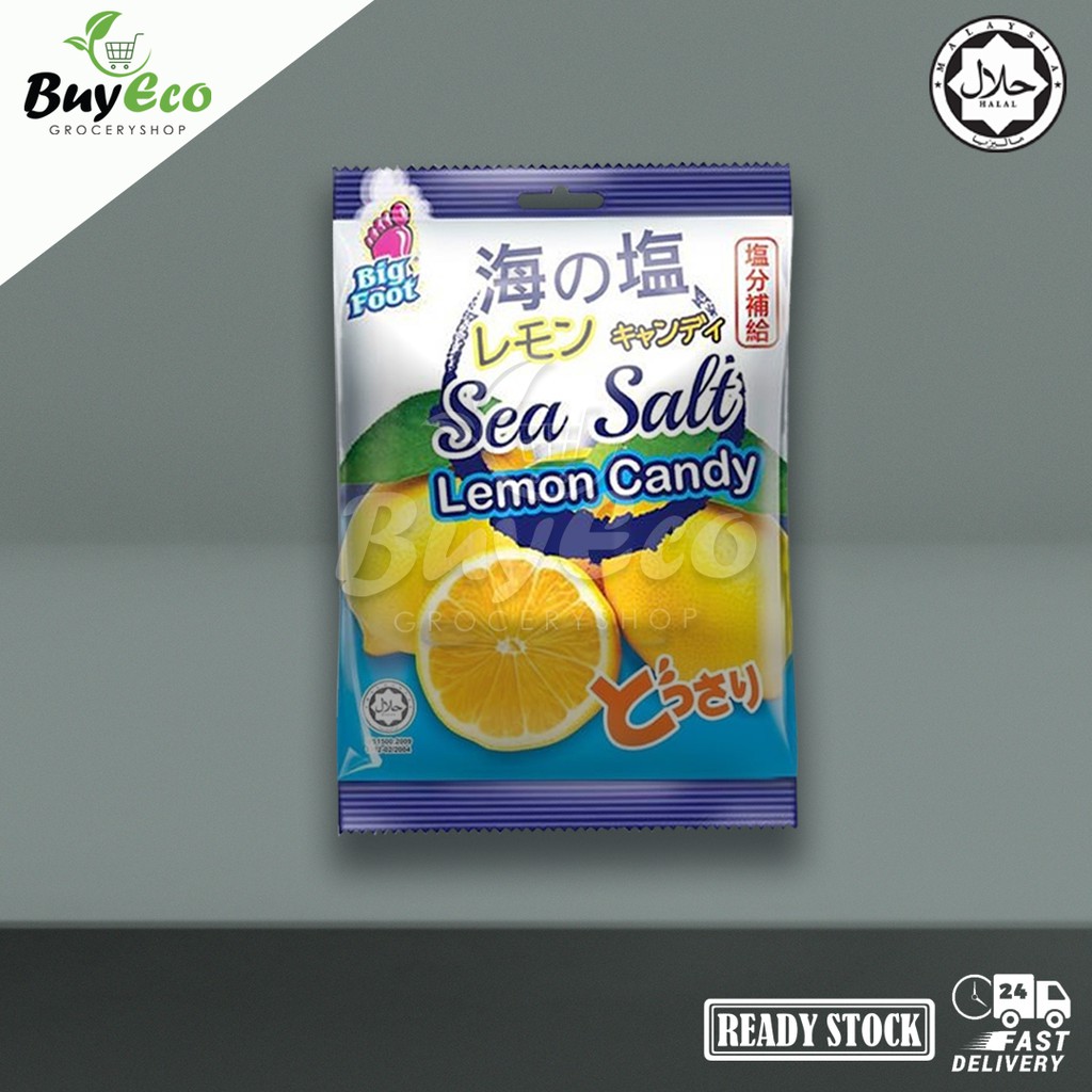 (Halal) Big Foot Sea Salt Lemon Candy 150g Shopee Malaysia
