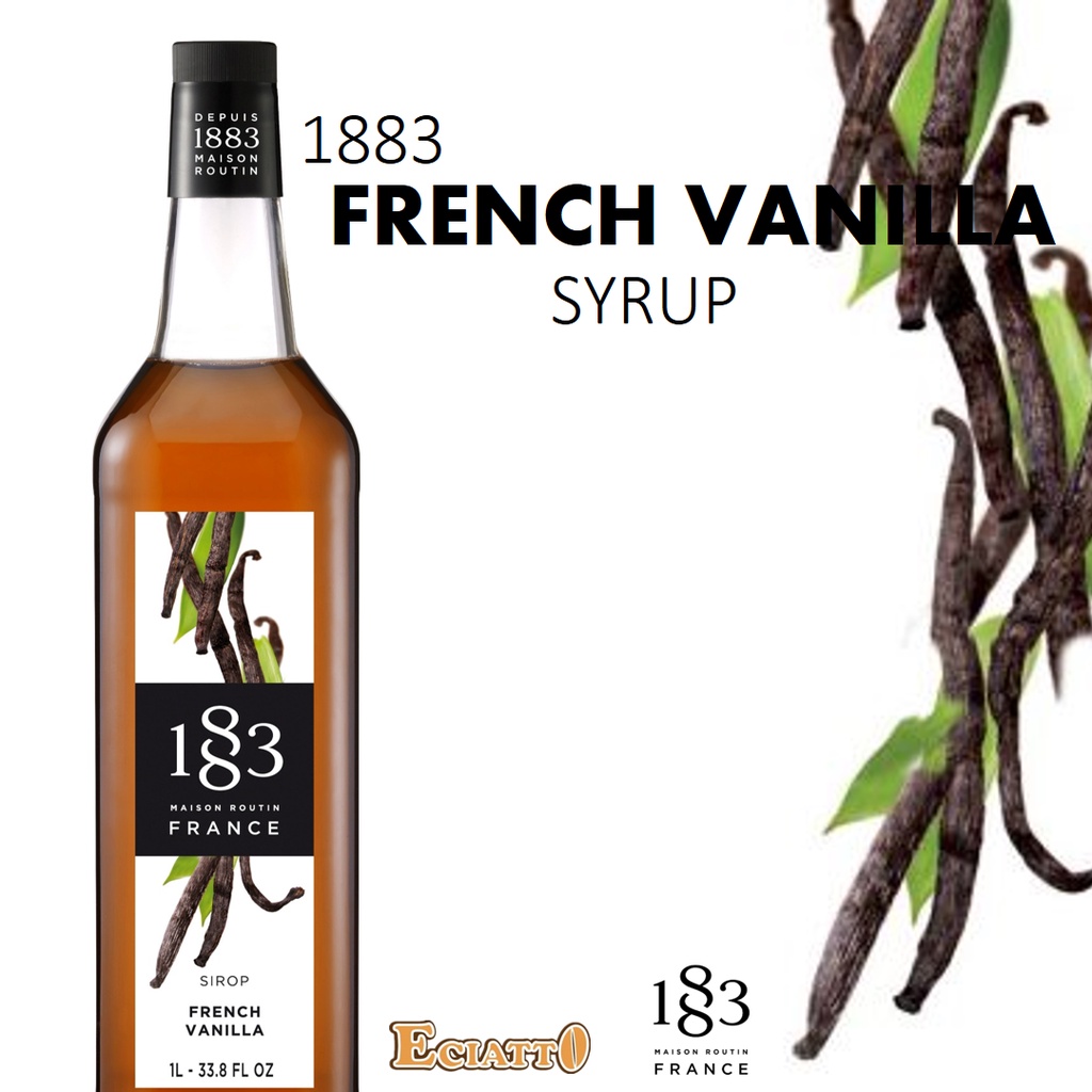 1883 MAISON ROUTIN 1883 French Vanilla Syrup Halal For Coffee Cordial