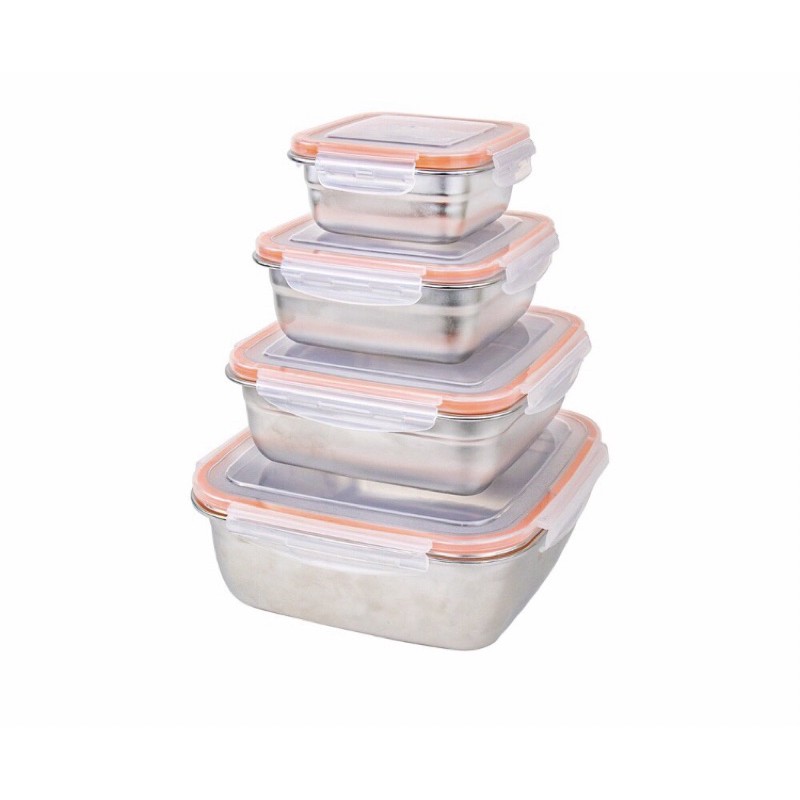 Direct stove reheatable stainless steel tupperware container lunchbox