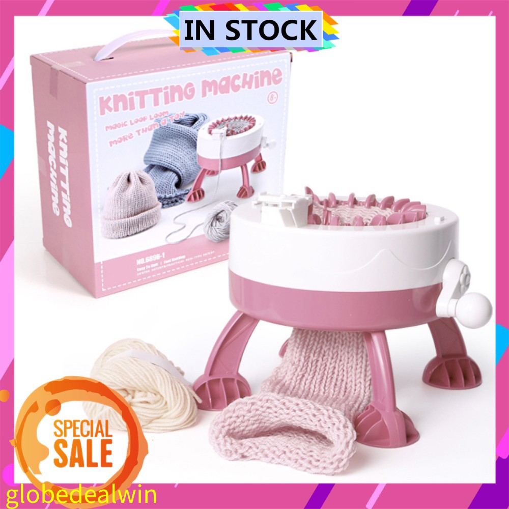 DIY Plastic Hand Knitting Sewing Machine Children Weaving Toy Tool