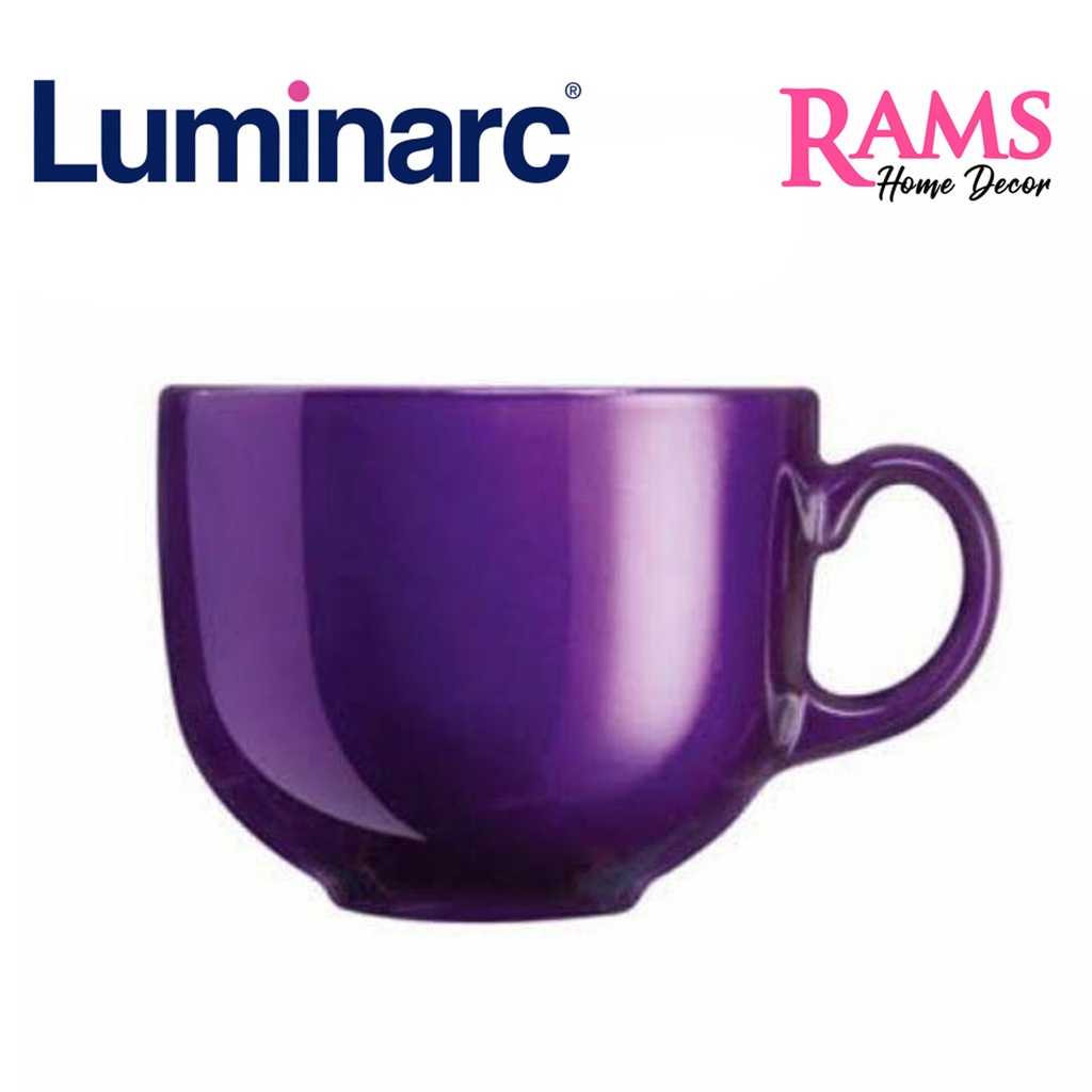 Luminarc 500ML Flashy Breakfast Glass Jumbo Mug / Coffee Mug / Oatmeal