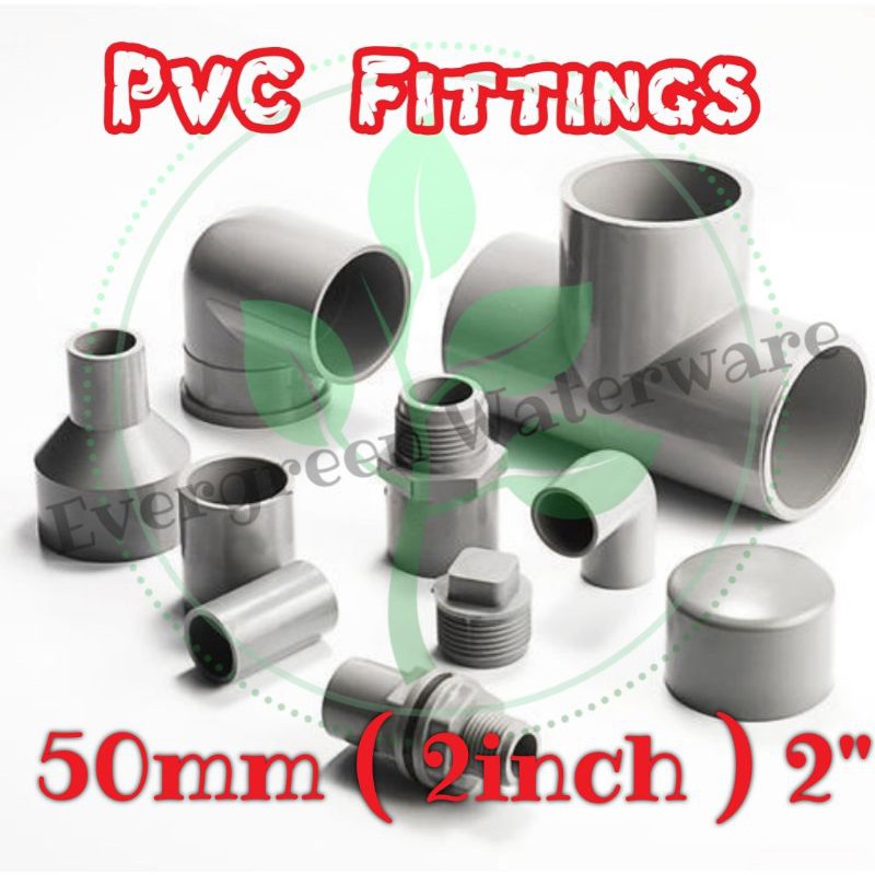 2" ( 2 INCH )( 50MM ) PVC PIPE FITTINGS / PVC FITTINGS /PENYAMBUNG PVC Shopee Malaysia