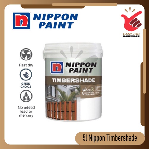 Nippon Paint Timbershade 5L For Wood Galvanised Substrate Water Based
