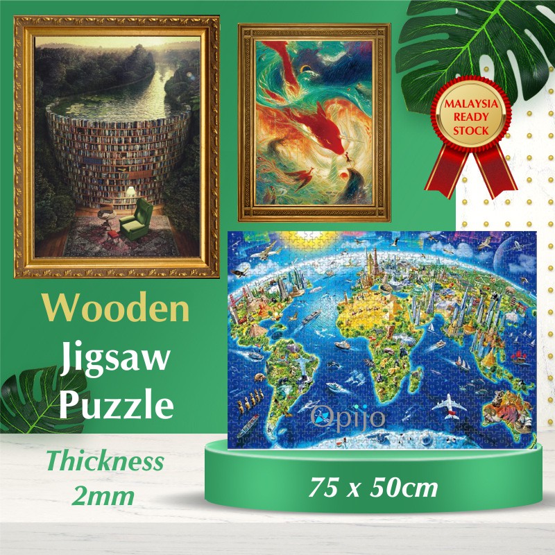 [Malaysia]Rollable Wooden Jigsaw Puzzle 1000 pieces 2mm with