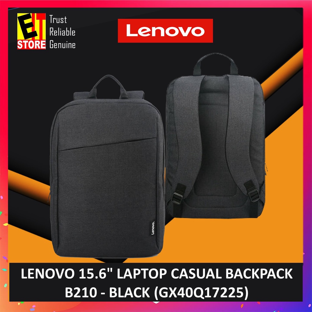 LENOVO 15.6" LAPTOP CASUAL BACKPACK B210 BLACK (GX40Q17225) Shopee