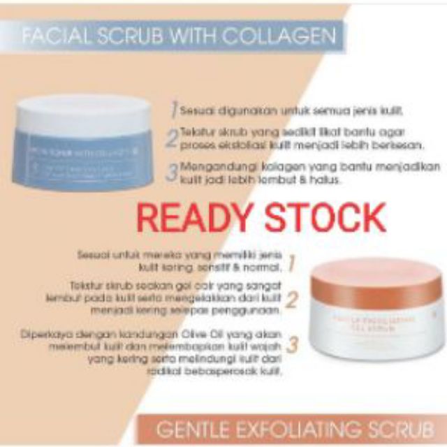  original Facial Scrub Collagen, Gentle exfoliating gel scrub Sendayu