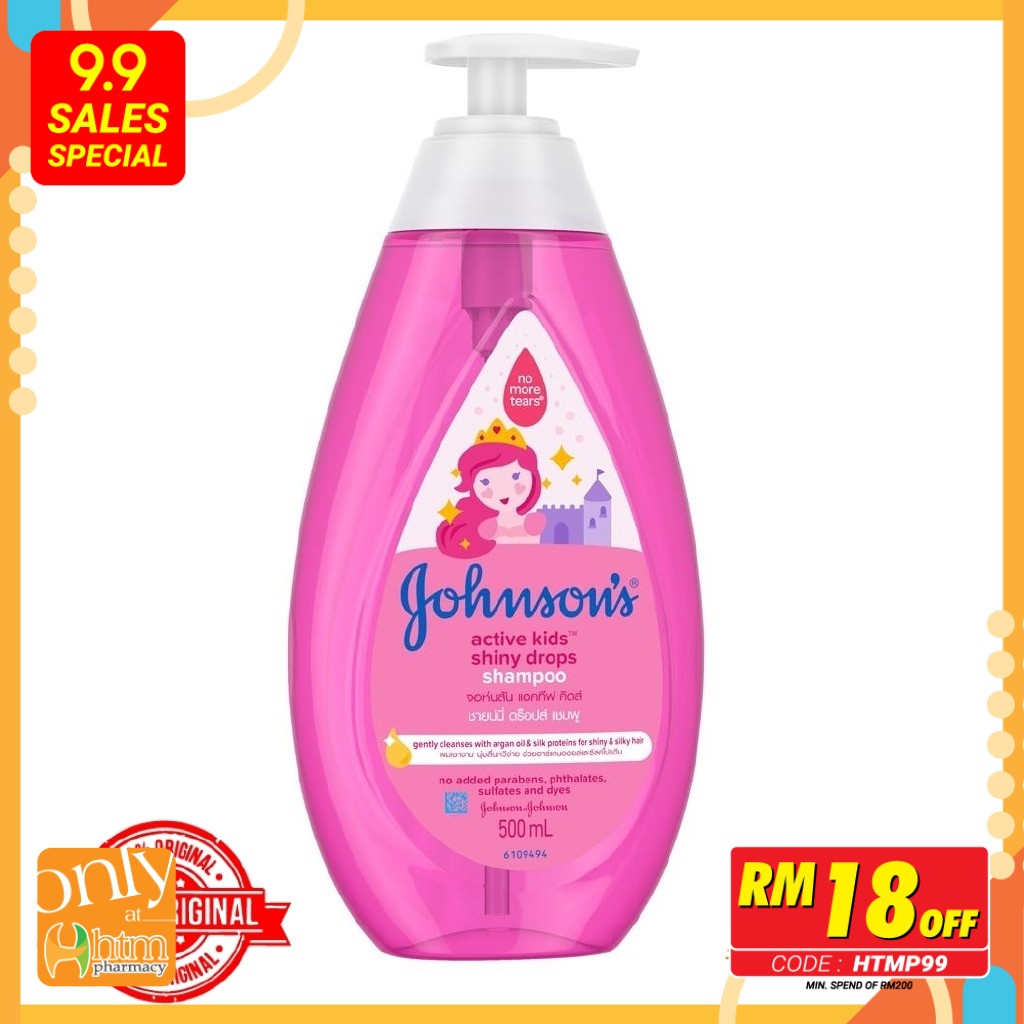 J&J BABY ACTIVE KIDS SHAMPOO SHINY DROP 500ML Shopee Malaysia