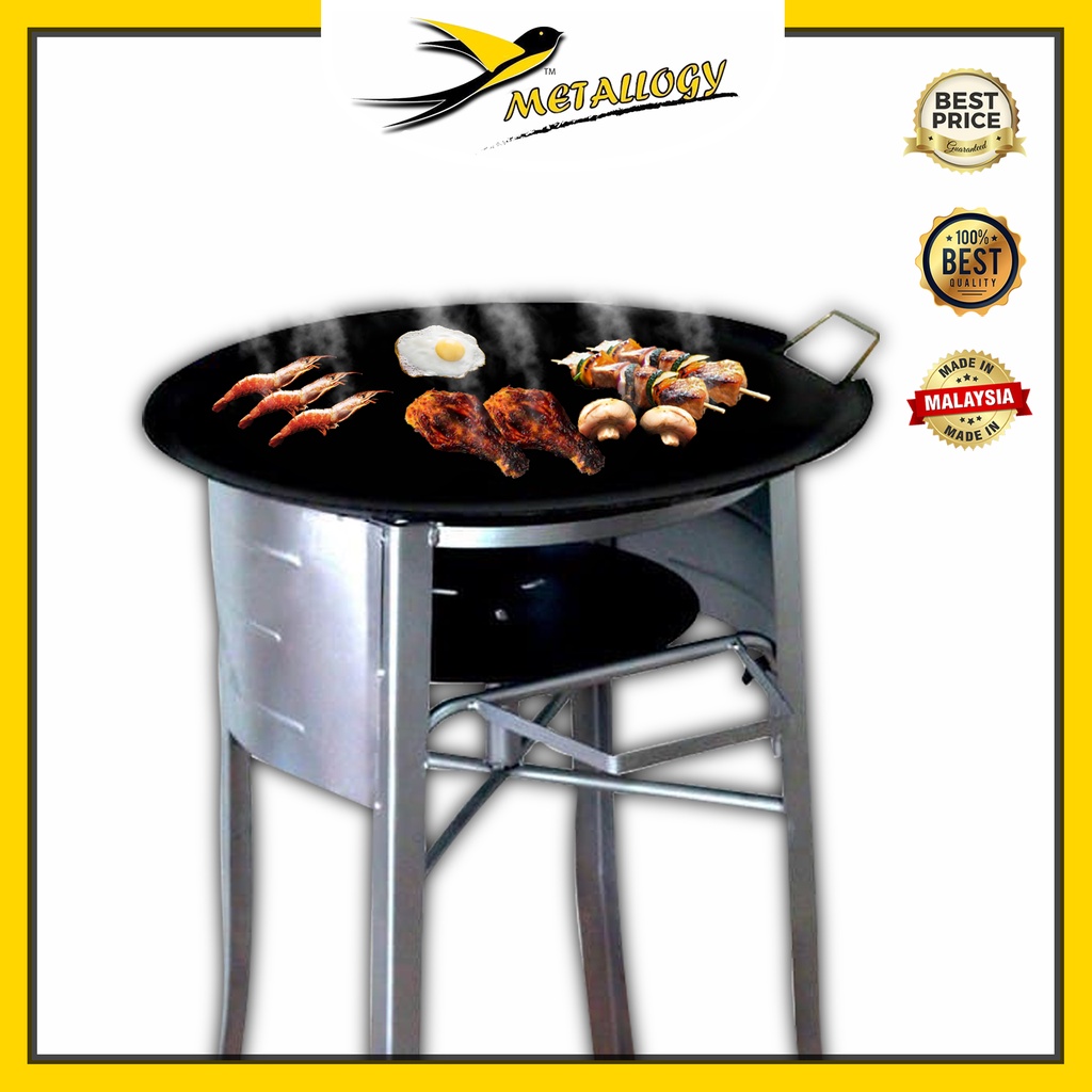 Metallogy Roti Canai Hot Plate Stand With Wok One Set/ Kitchen Stand