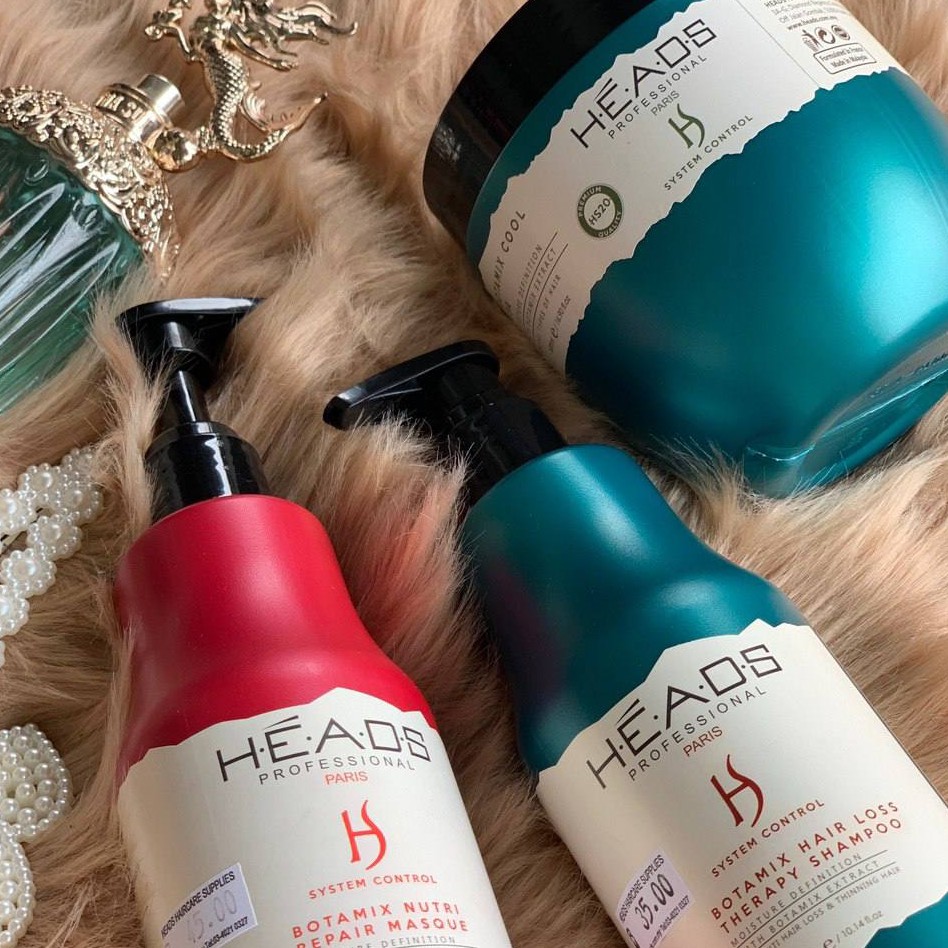 Heads Professional Paris Shampoo Set Hairloss Dry Hair Oily RambutGugur