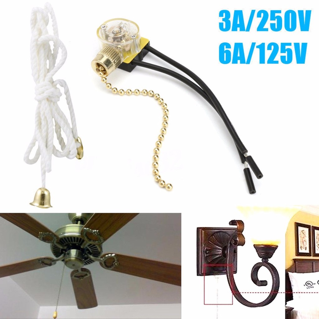 Ceiling Fan 2 Wire Light Pull Chain Switch Shelly Lighting