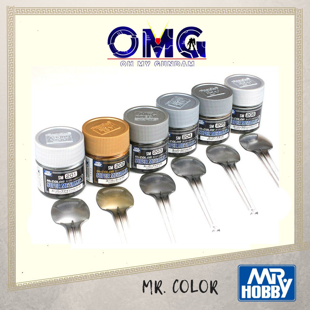 SM201SM206 Paint Mr Color Super Metallic 2 Fine Silver Gold Iron