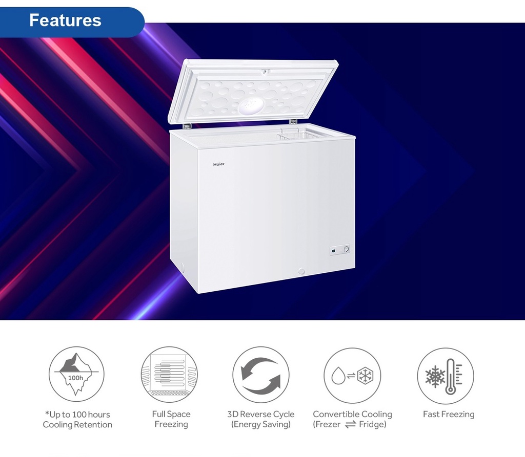 Haier 519L Chest Freezer 6 in 1 Convertible Freezer Fridge